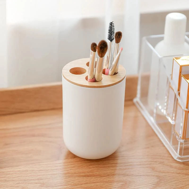 Furper Bamboo Bathroom Accessories Toothbrush Holder Soap Dispenser Toilet Brush Bathroom Set