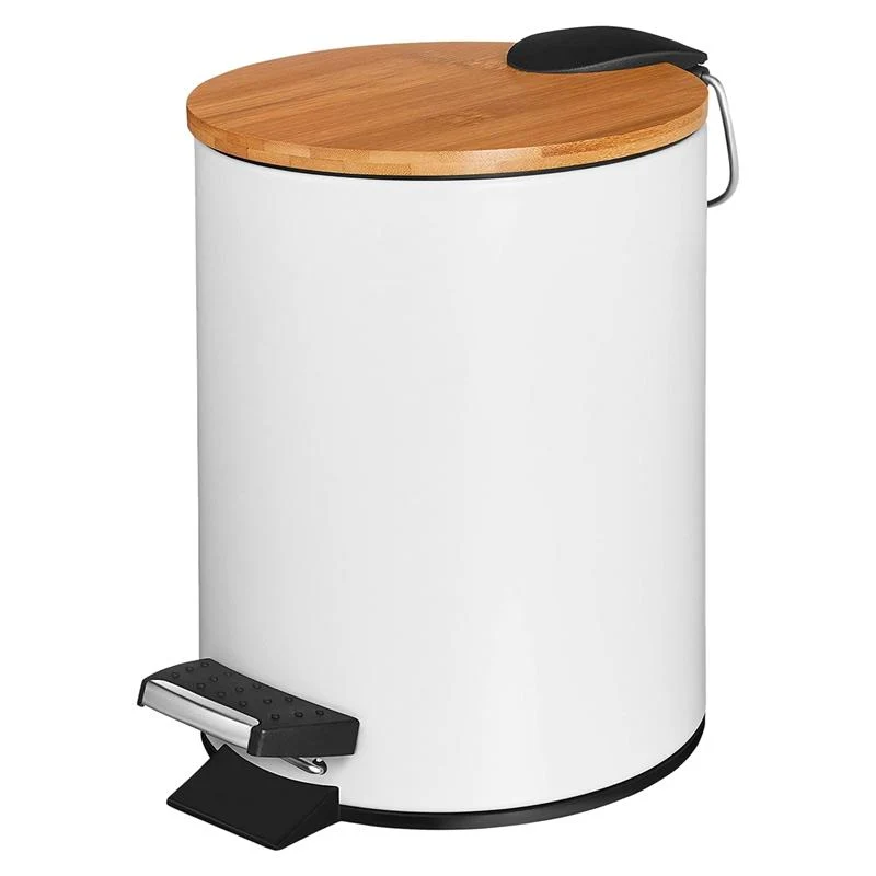 Furper Trash Bin With Inner Container & Bamboo Wooden lid