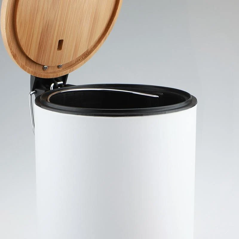 Furper Trash Bin With Inner Container & Bamboo Wooden lid