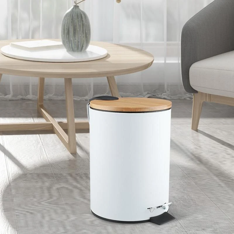 Furper Trash Bin With Inner Container & Bamboo Wooden lid