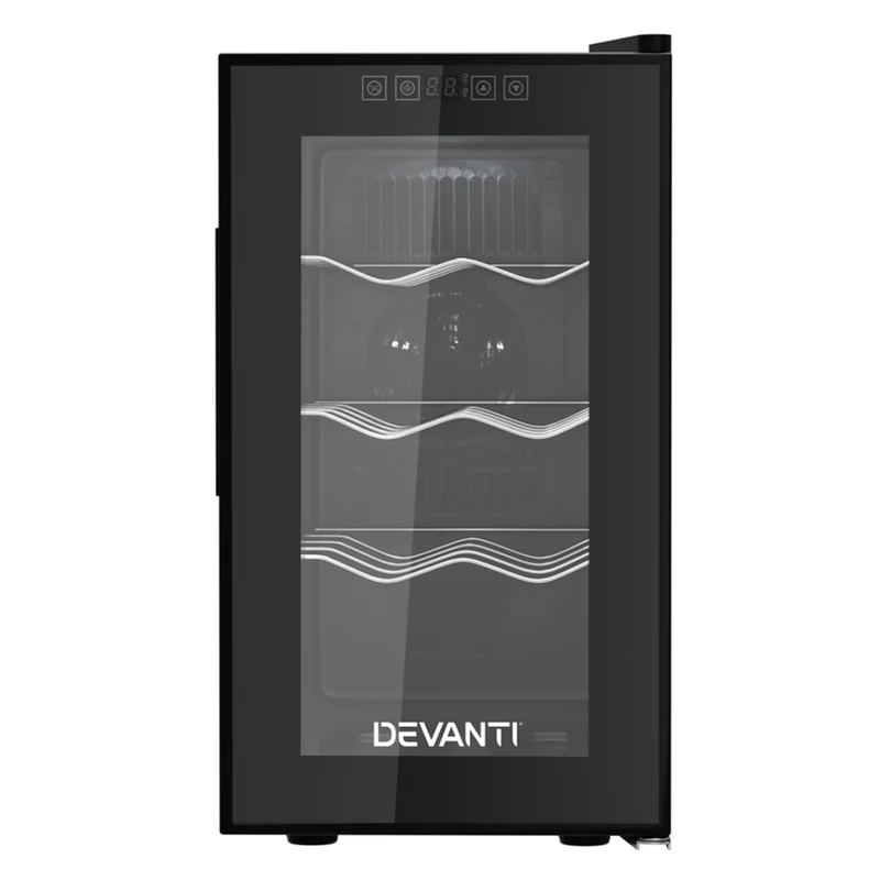Devanti Wine Fridge Cooler 8 Bottles