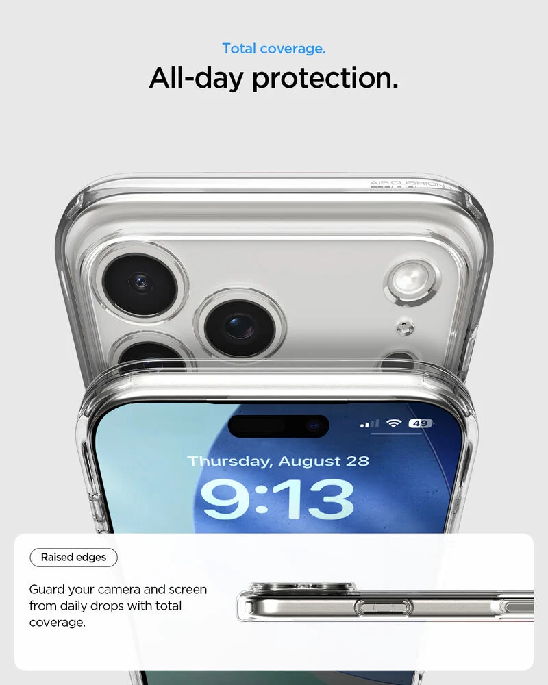 SPIGEN Ultra Hybrid Case for iPhone 18 Pro/17 Pro (Clear)