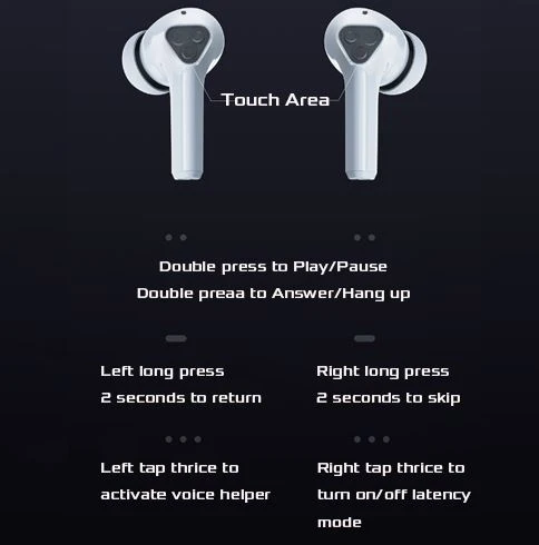 Flydigi Cyberfox T1 True Wireless Gaming Bluetooth Earbuds