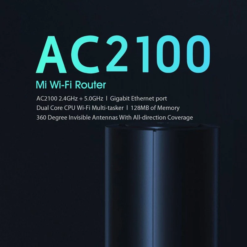 Xiaomi AC2100 Router Dual Frequency Wifi 2.4G 5G ( 5G SIM Not Supported)
