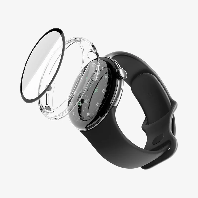 SPIGEN Google Pixel Watch 5/4 41mm Thin Fit 360 with Built in Screen Protector Case (Clear)