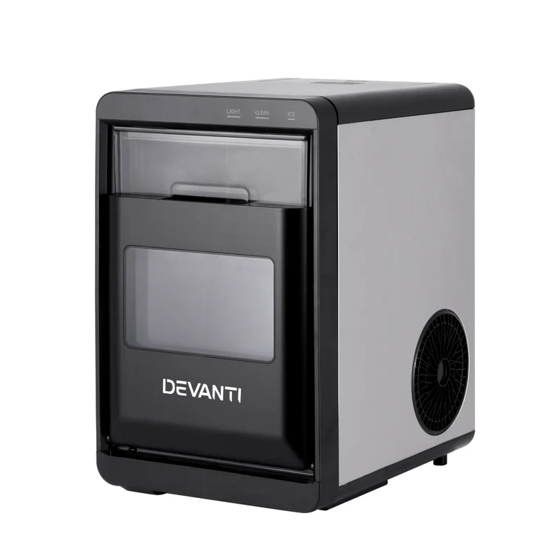 Devanti Ice Maker Machine 20kg Chewable Nugget Ice Countertop with Self Cleaning