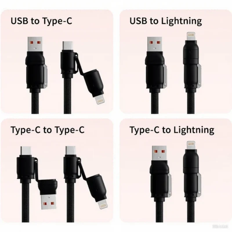 ZLOS ZC17 4-in-1 65W Charging Lanyard Adjustable Strap