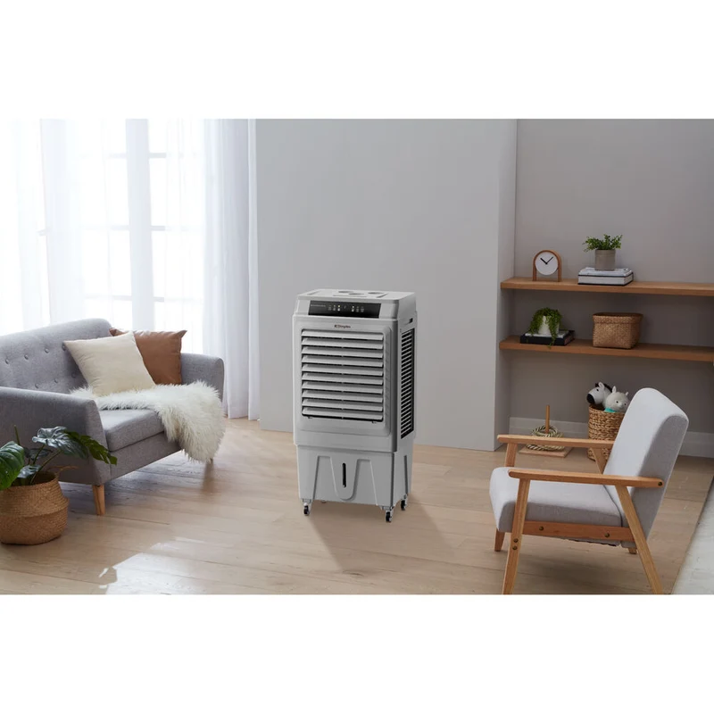 Dimplex 30L Digital Portable Evaporative Room Air Cooler with 3-Speeds and 2-Modes (Grey)