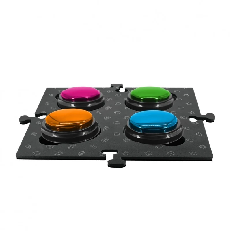Tech4Pets 2PK Mat Board Organiser Storage Holder For Talking Buttons/Floor Black