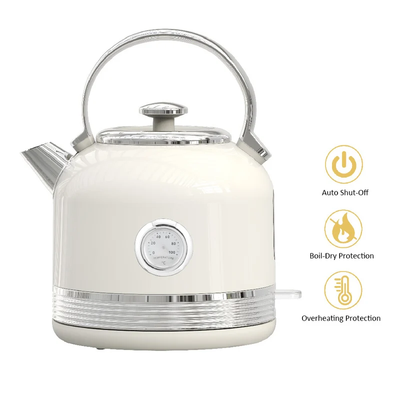 Philex 240V Cordless Stainless Steel Electric Kettle (White)