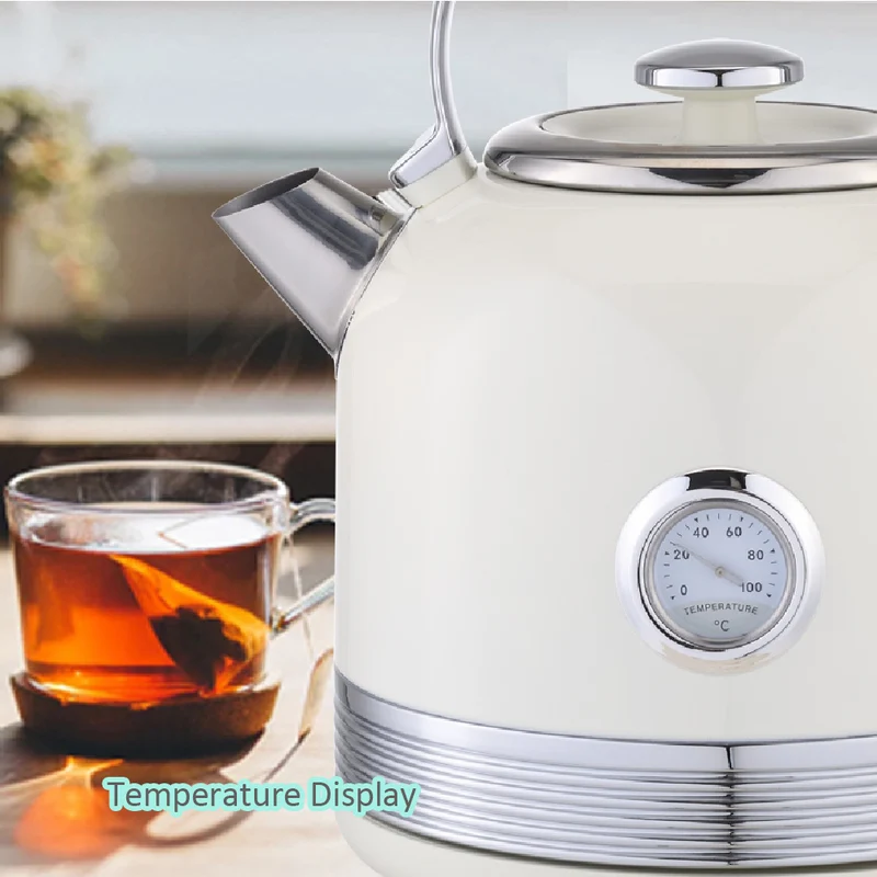 Philex 240V Cordless Stainless Steel Electric Kettle (White)