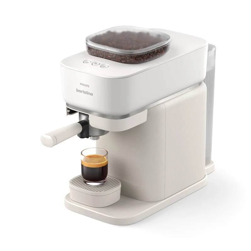 Philips Baristina Compact Bean-to-Cup Espresso Coffee Machine (Cloud White)