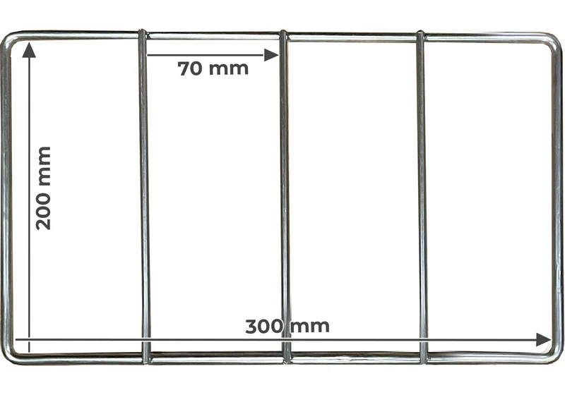 Benchfoods Stainless Steel Biltong Rack and Hooks Set Rectangular (20x30cm)