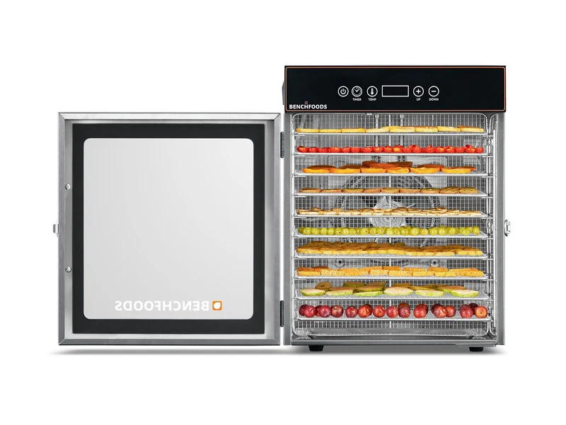 Benchfoods Food-Grade Stainless Steel Dehydrator 10 Tray Biltong Bundle (0-199 hrs)