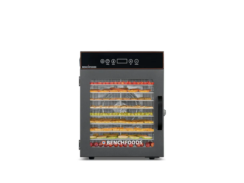 Benchfoods Electric Food Dehydrator Stainless Steel 10 Tray 199hrs (Black)