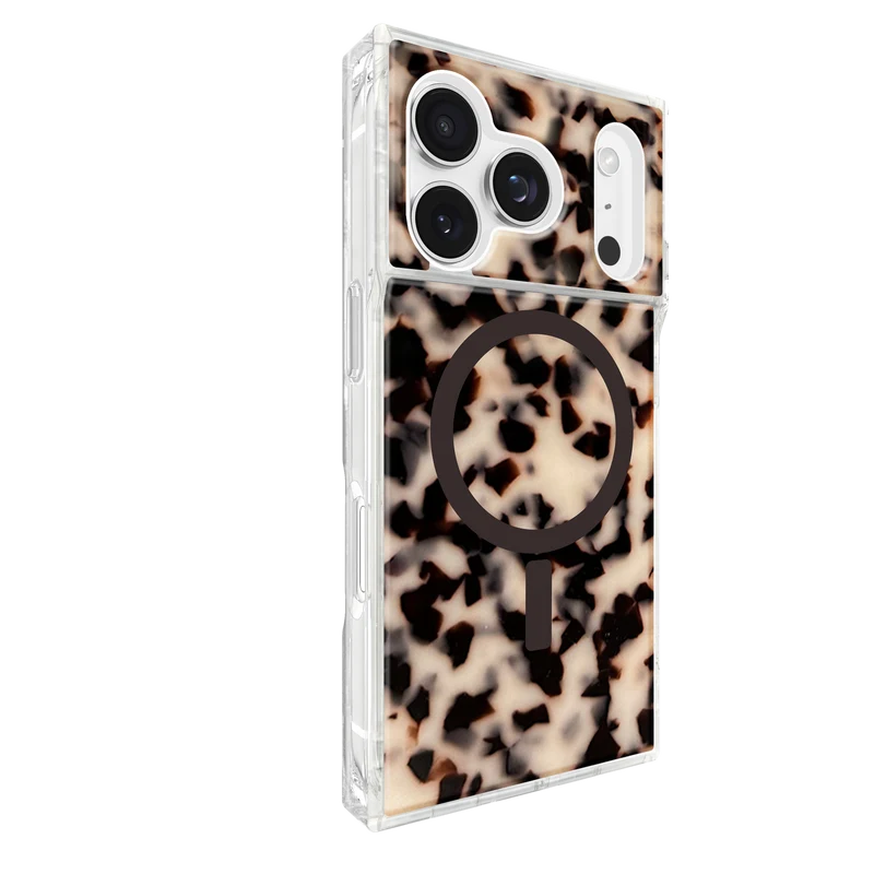 Flaunt Square Blonde Tortoise Shell for iPhone 17 Pro Max