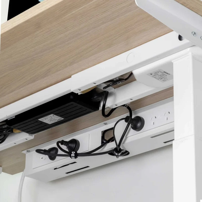 Desky Mini Cable & Power Tray 0-Plug Wheat