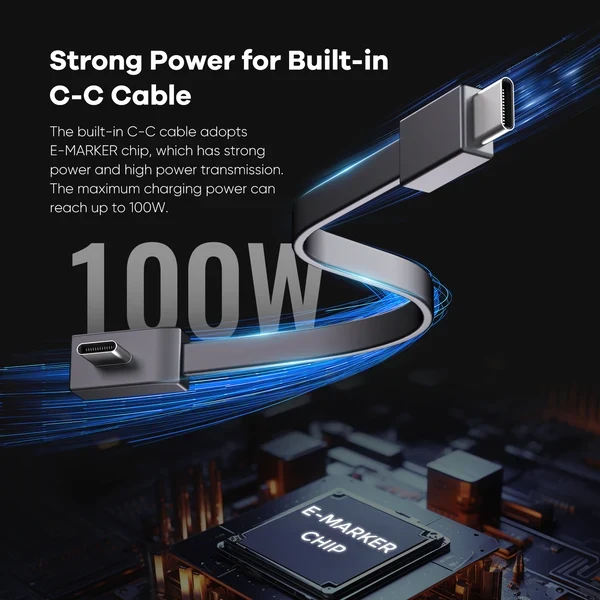 ZLOS 20000mAh Power Bank 65W With Build-in Cable