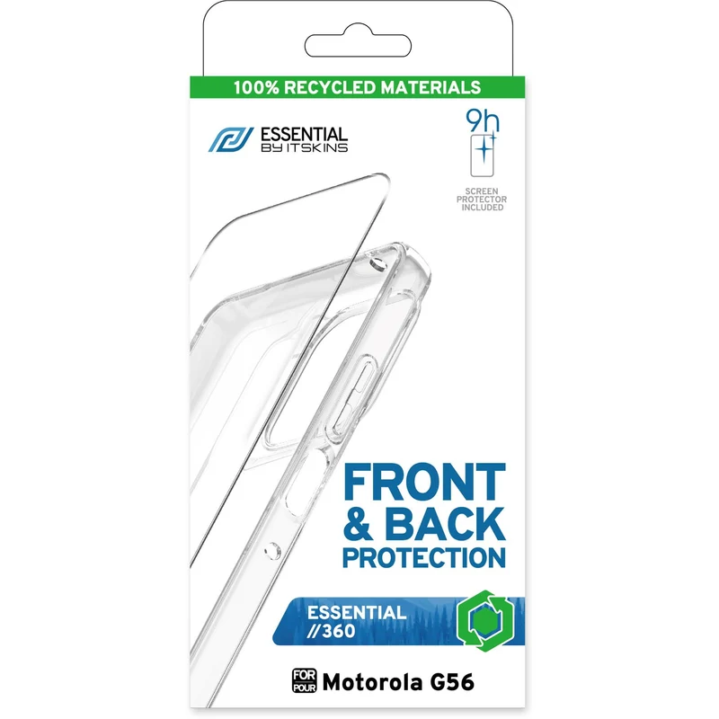 ITSKINS Case with Screen Protector for moto G56 (Clear)