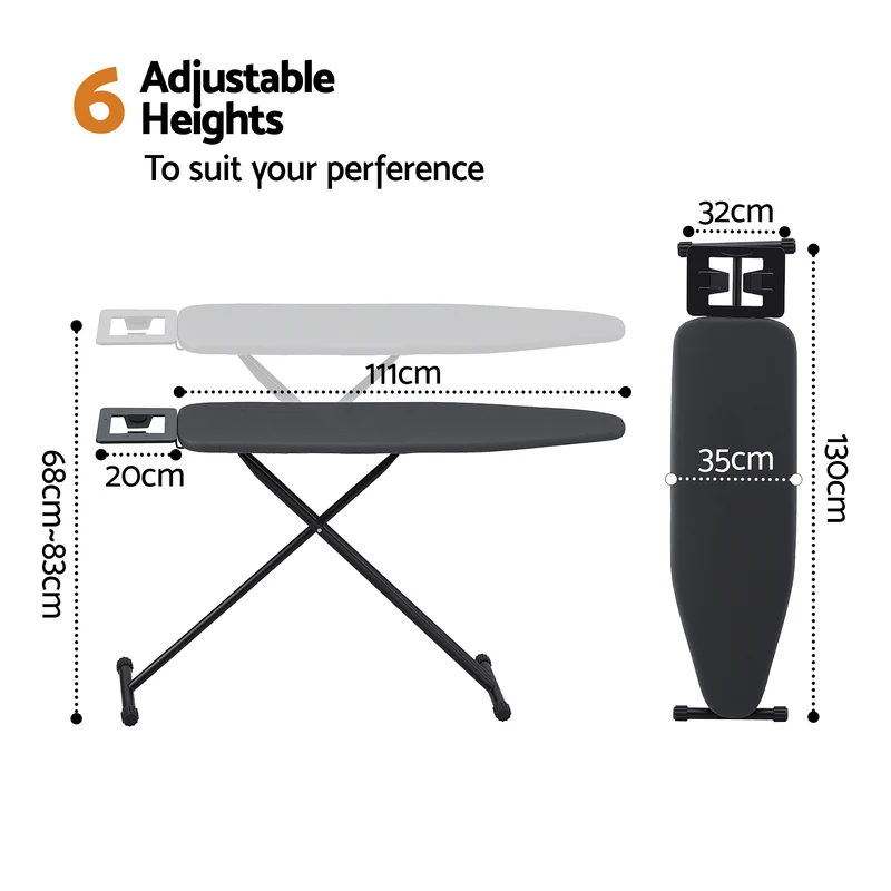 Artiss Ironing Board with Iron Rest with 3 Layers Extra Thick Cover Easy Storage