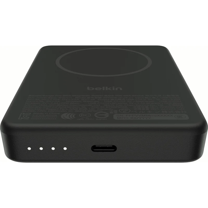 Belkin BoostCharge Slim Magnetic Power Bank 10K with Stand (Black)