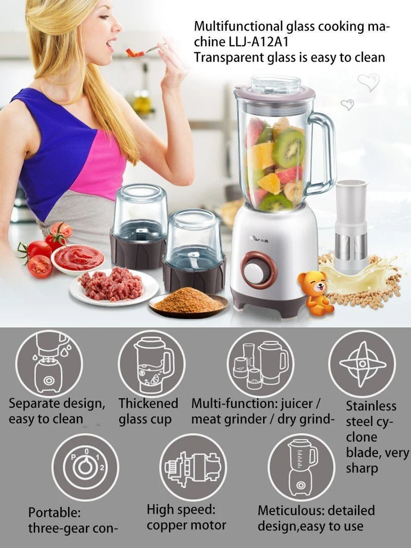 Bear LLJ-A12A1 Multi-functional Electric Food Processor