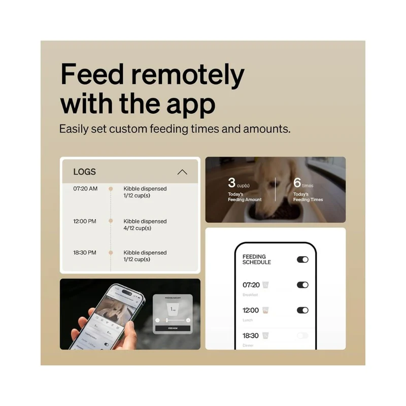 Petlibro Granary Smart Pet Feeder Camera 5L WiFi Coffee