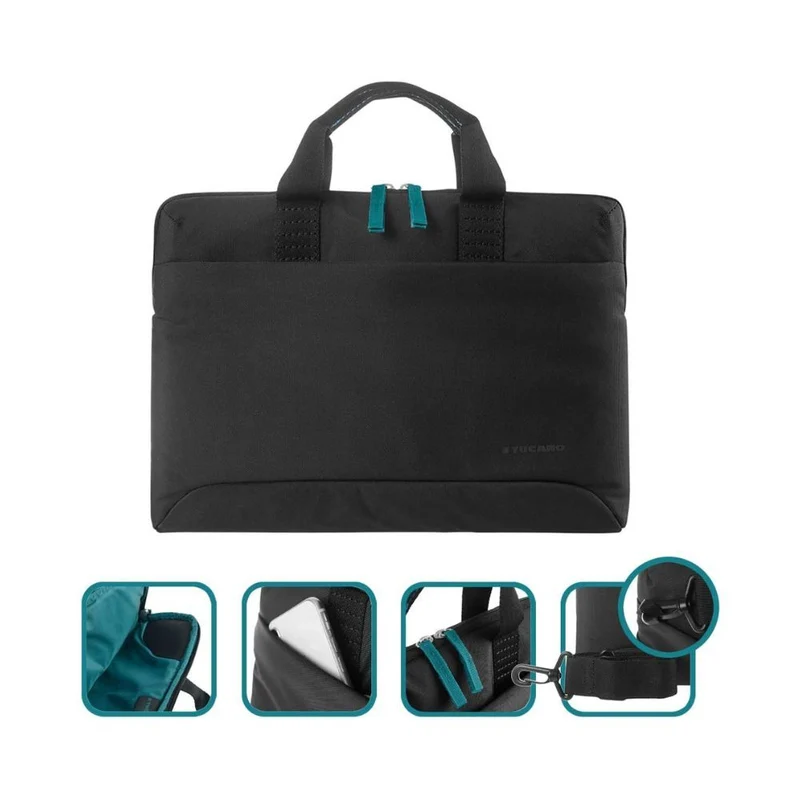 Tucano Smilza Slim Laptop Bag Blue for 14" Devices with Strap