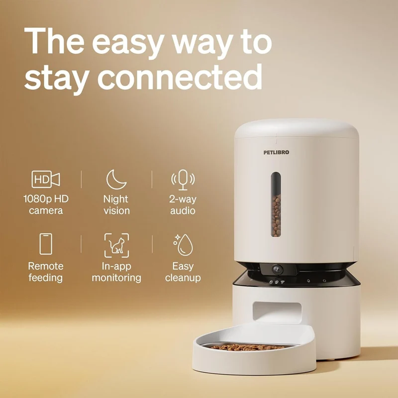 Petlibro Granary Smart Pet Feeder Camera 5L WiFi White