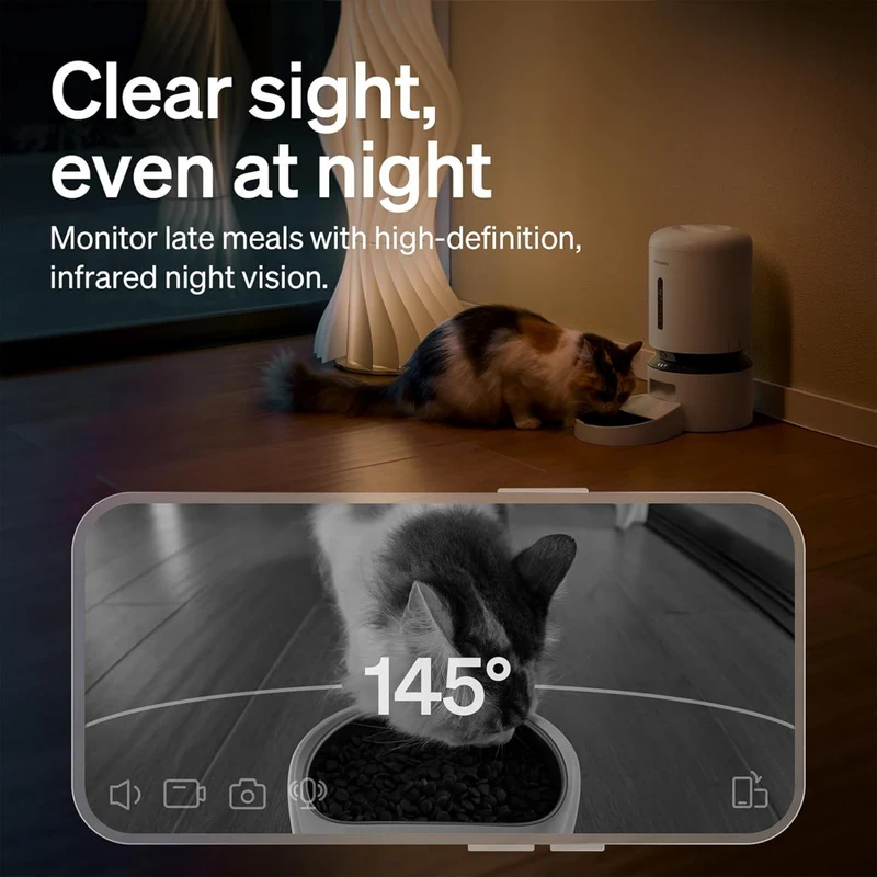 Petlibro Granary Smart Pet Feeder Camera 5L WiFi White