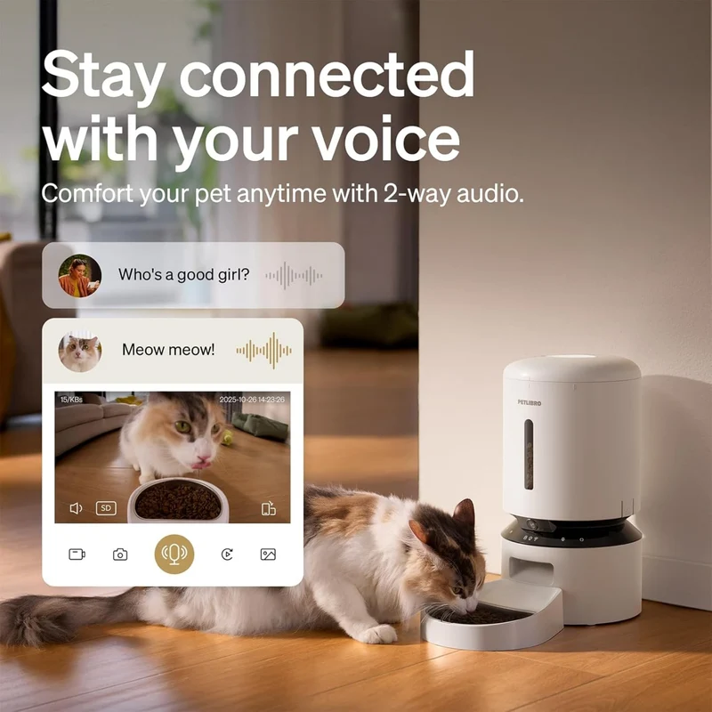 Petlibro Granary Smart Pet Feeder Camera 5L WiFi White