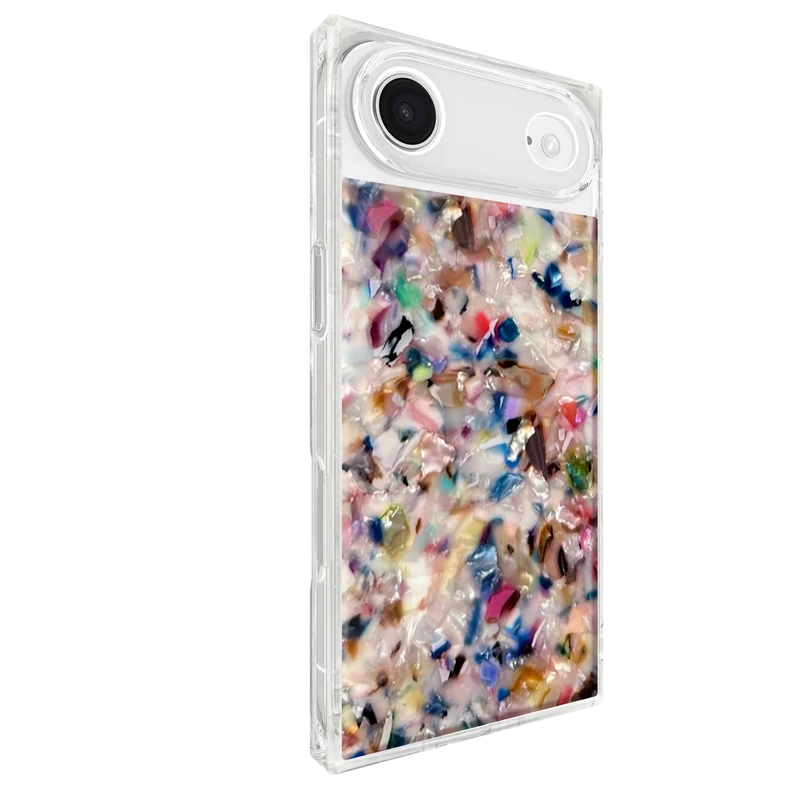 Flaunt Square Rainbow Confetti Tortoise Shell for iPhone Air