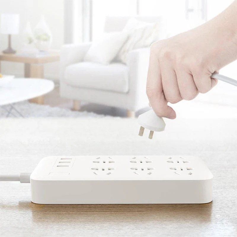 Xiaomi Power Strip 2.1A Fast Charging 3 USB Extension 6 Standard Sockets