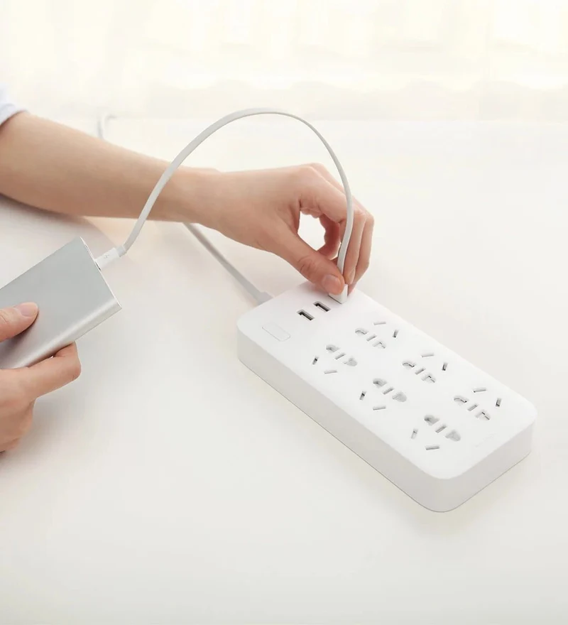 Xiaomi Power Strip 2.1A Fast Charging 3 USB Extension 6 Standard Sockets