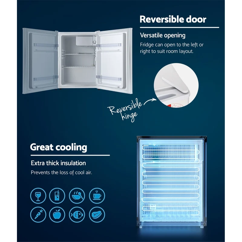 Devanti 70L Bar Fridge White