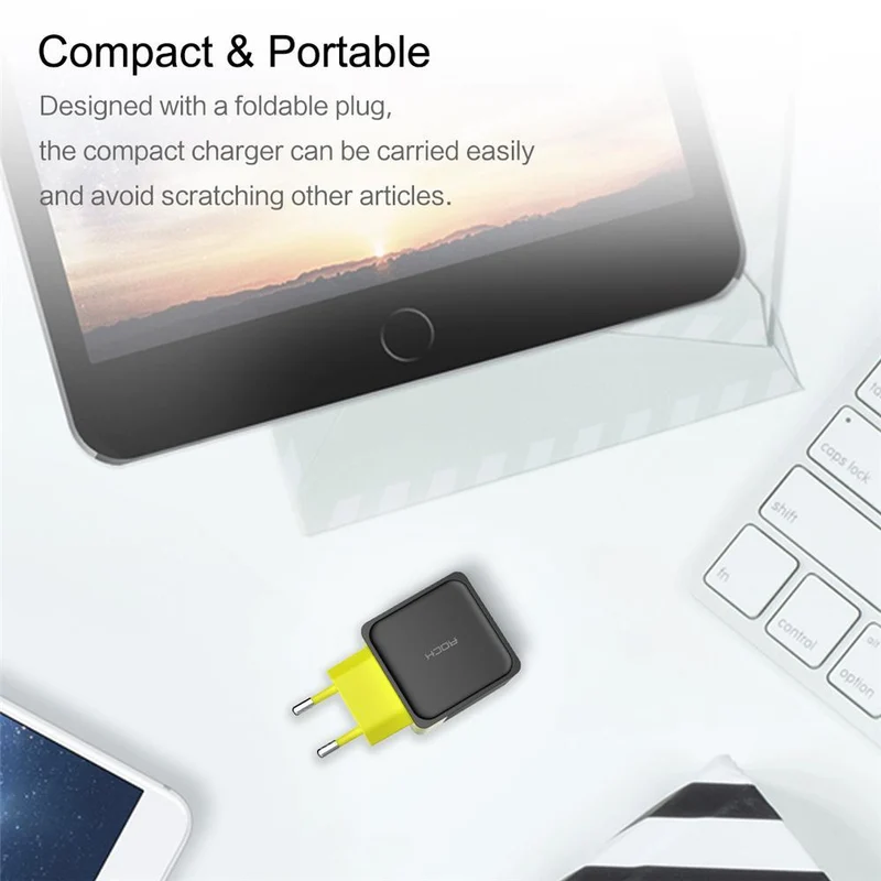 ROCK Sugar 4 USB Wall Phone Fast Charger Adapter