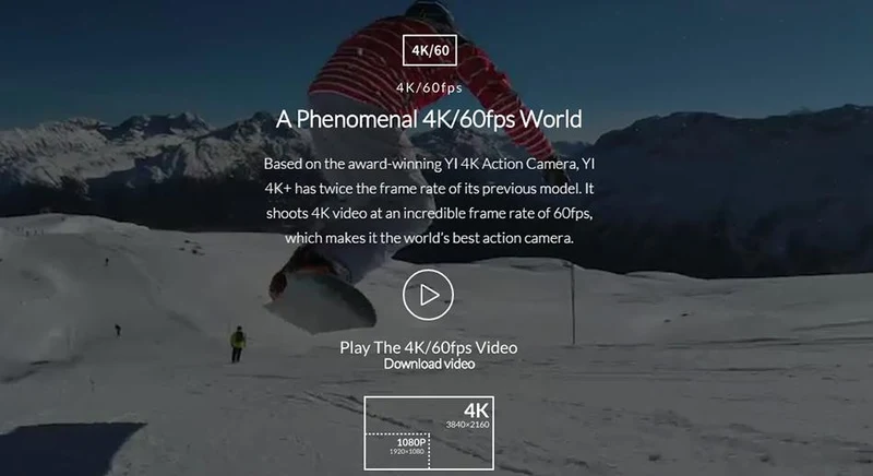 YI 4K+ Action Camera with Waterproof Case Kit