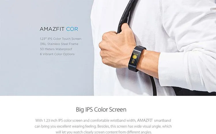 Xiaomi Huami AMAZFIT Cor Smartband (English Version)