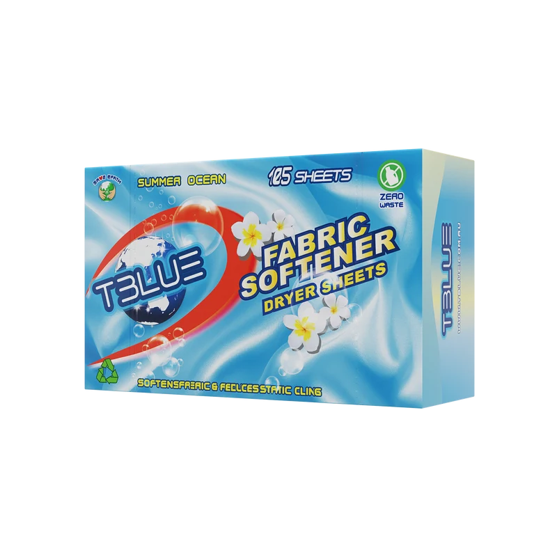 TBLUE Fabric Softener Dryer Sheet Summer Ocean (105 Sheets)