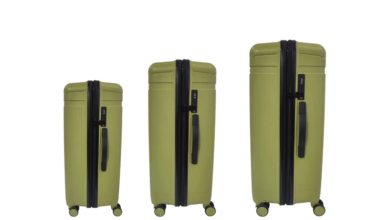 FUTURA 3pcs Set Luggage Trolley Suitcases Travel Bags 20/24/28" - Olive