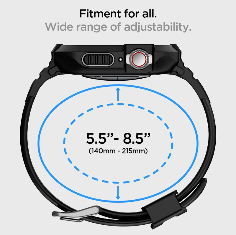 Spigen Apple Watch Ultra 4/3/2/1 49mm Rugged Armor Pro Band Case (Black)