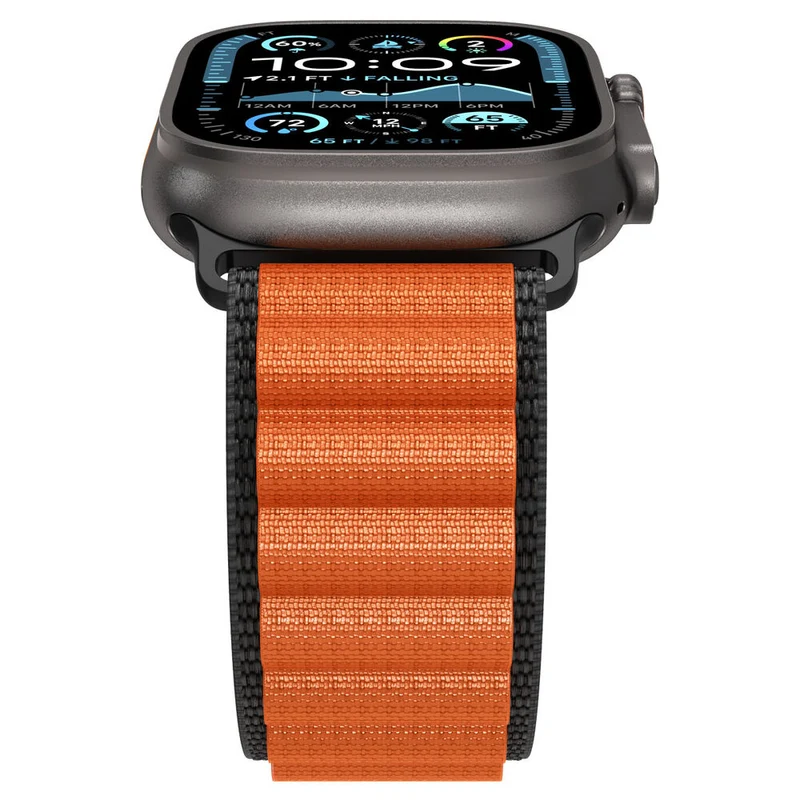 Spigen Apple Watch 49mm 46mm 45mm 44mm 42mm WBF1 Band (Black Orange)