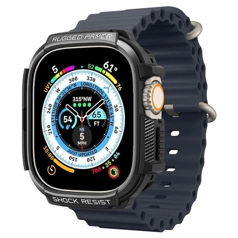 Spigen Apple Watch Ultra 4/3/2/1 49mm Rugged Armor Case (Black)