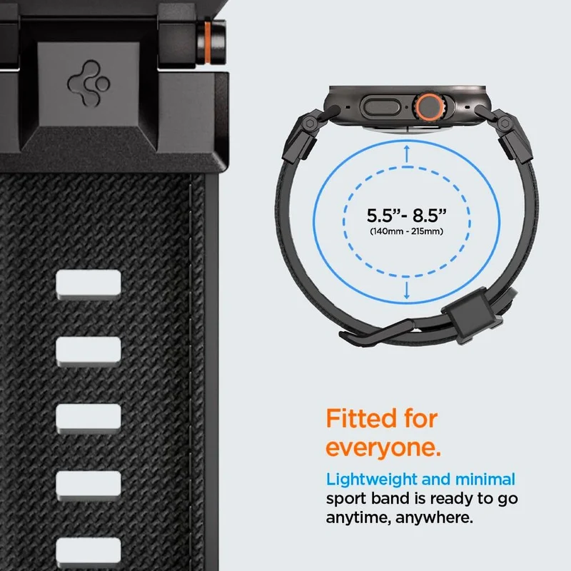 Spigen Apple Watch 49mm 46mm 45mm 44mm 42mm DuraPro Armor Band (Black Edition)