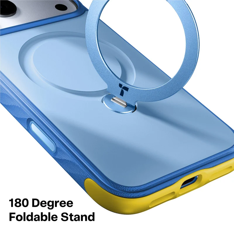 Torras Ostand Q3 Rugged Case for iPhone 18 Pro Max (Island Blue)