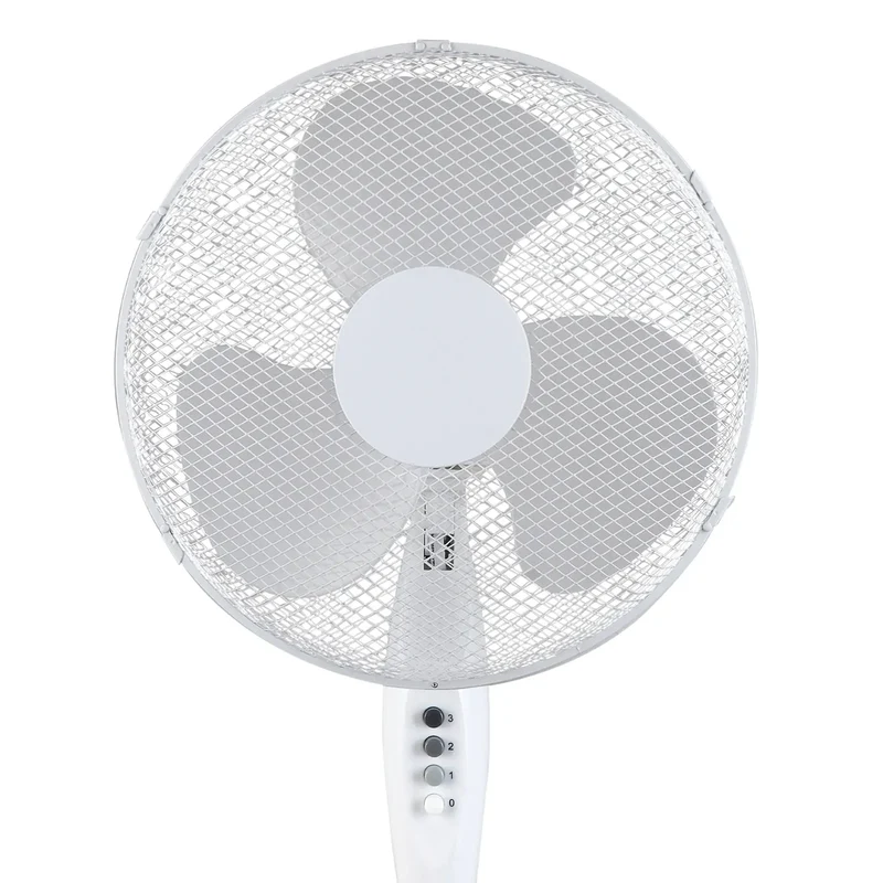 Sheffield 1.25m Tall Pedestal Oscillating Fan Self Standing with 40cm Head in White