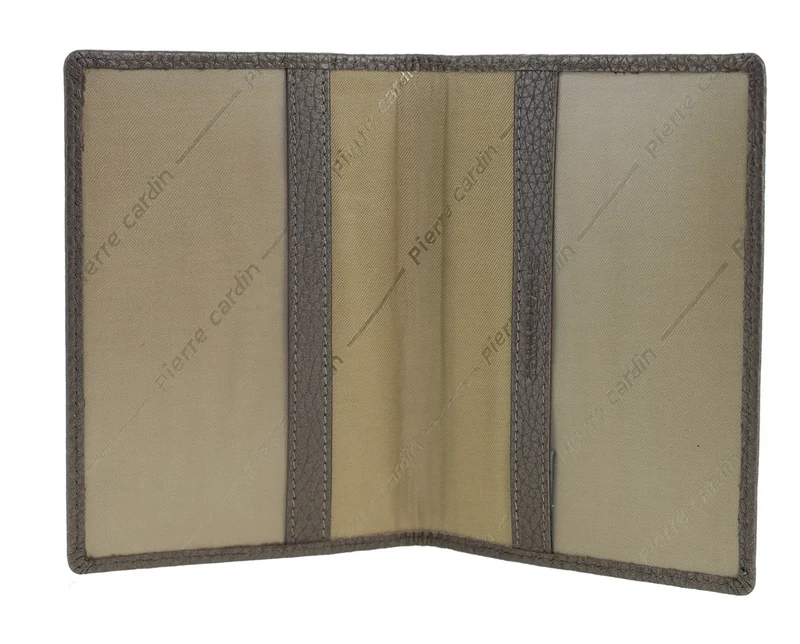 Pierre Cardin Leather Passport Travel Wallet Cover in Metallic Bronze