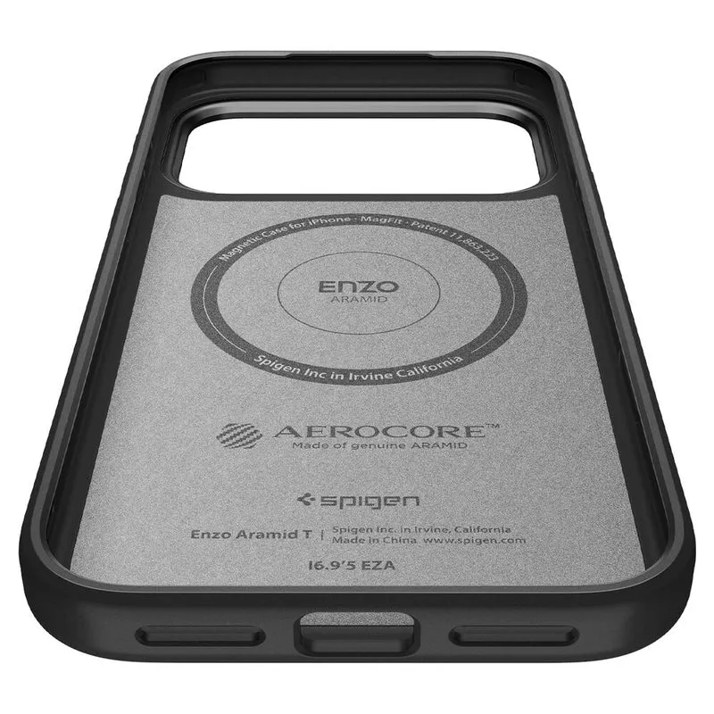 SPIGEN Enzo Aramid Camera Control Button MagSafe Case for iPhone 18 Pro Max/17 Pro Max (Black)