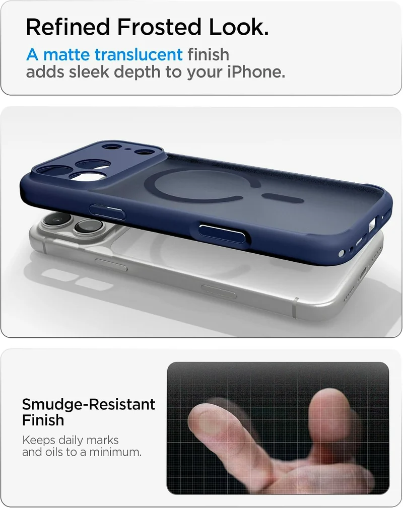 SPIGEN Ultra Hybrid MagSafe Case for iPhone 18 Pro/17 Pro (Frost Deep Blue)
