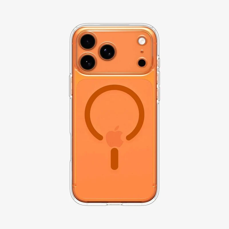 SPIGEN Ultra Hybrid MagSafe Case for iPhone 18 Pro/17 Pro (Clear Case/Orange Ring)